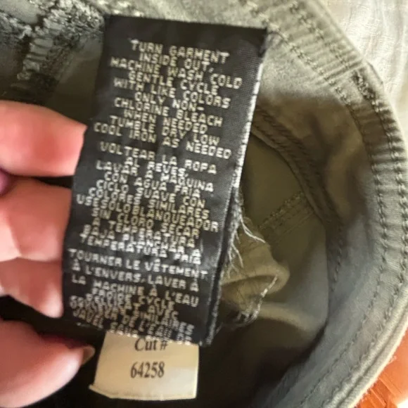 1822 Olive Green Wide Leg Cargo Pants Sz 8/29 - Picture 12 of 12